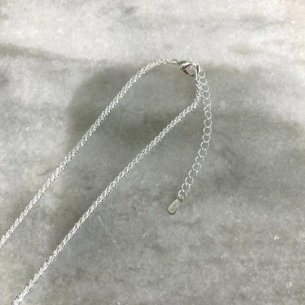 Sterling Silver Olive Green Lab Tourmaline Stone Pendant Necklace - Picture 10 of 10